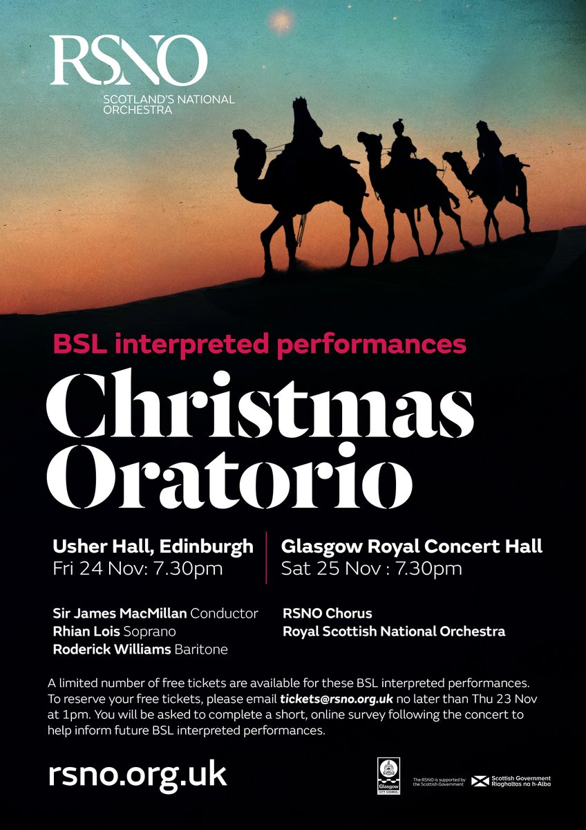 TheSolarBear's tweet photo. Our friends @RSNO are offering free tickets 👏 for their BSL performances this weekend for #BSL users! Email: tickets@rsno.org.uk #bslperformance https://t.co/dYvImOzgVt