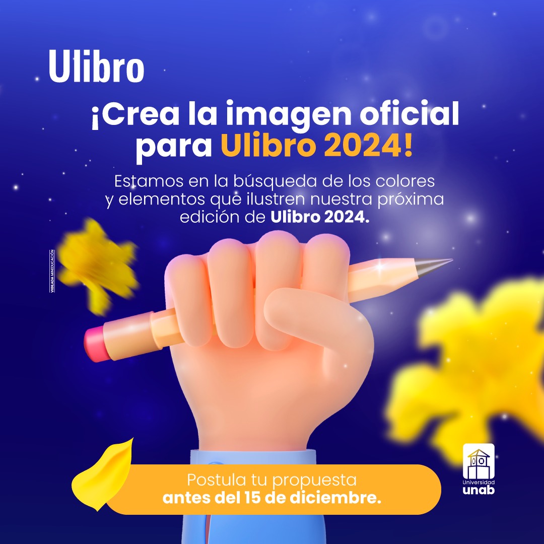 ¡Buscamos la imagen oficial de Ulibro 2024! 👏🎨

La publicación del ganador y la presentación de la imagen se realizará en febrero del 2024.🤩

Más información👉 lc.cx/5NjXhB