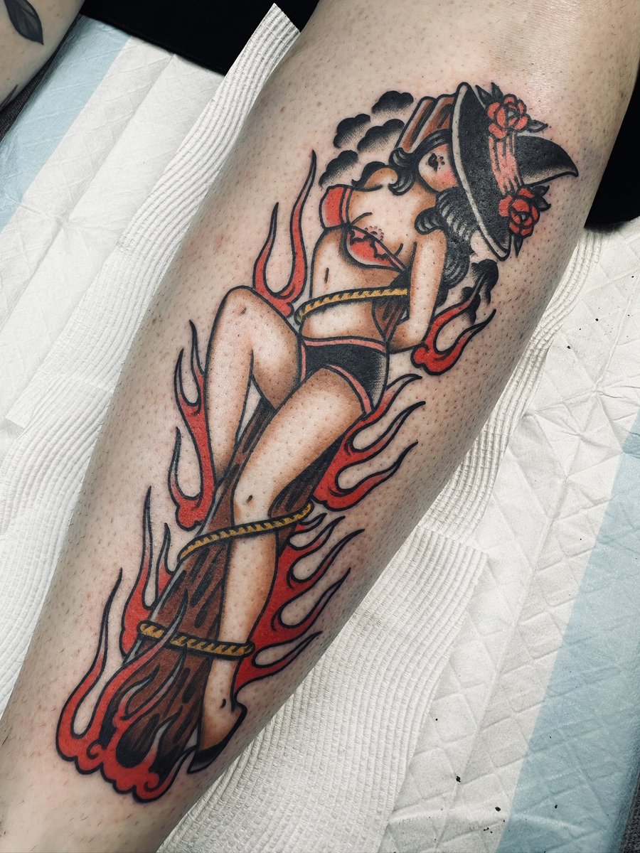 Yo! Did this sexy burning witch today