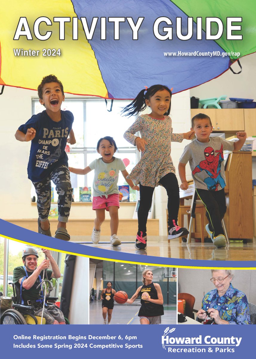 Howard County Gov't (@hocogov) on Twitter photo .<a href="/HoCoRec/">Howard County Recreation & Parks</a> 2024 Winter Activity Guide is now available online: howardcountymd.gov/recreation-par…. W/ hundreds of great programs & activities to choose from, there is something for everyone to help chase those winter blues away. Online registration for #HoCoMD residents begins 6 pm, 12/6. .<a href="/HoCoRec/">Howard County Recreation & Parks</a> 2024 Winter Activity Guide is now available online: howardcountymd.gov/recreation-par…. W/ hundreds of great programs & activities to choose from, there is something for everyone to help chase those winter blues away. Online registration for #HoCoMD residents begins 6 pm, 12/6.