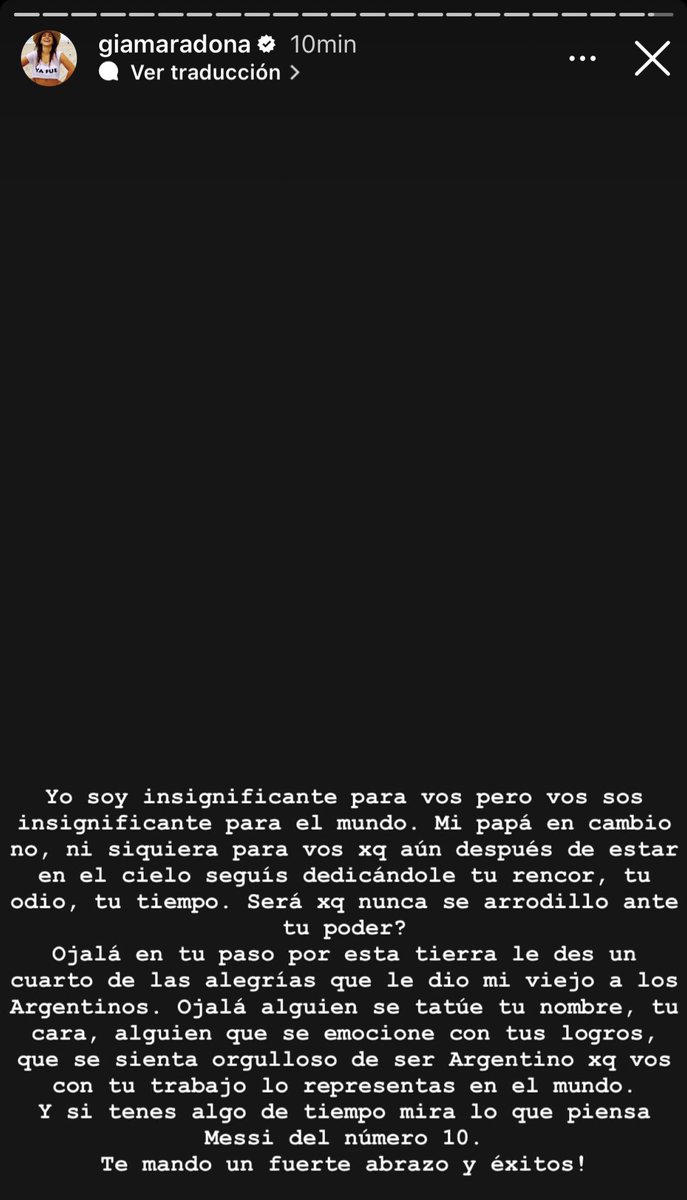 “Sos insignificante para el mundo”, le dice Gianinna Maradona a Macri en su Instagram 🔥