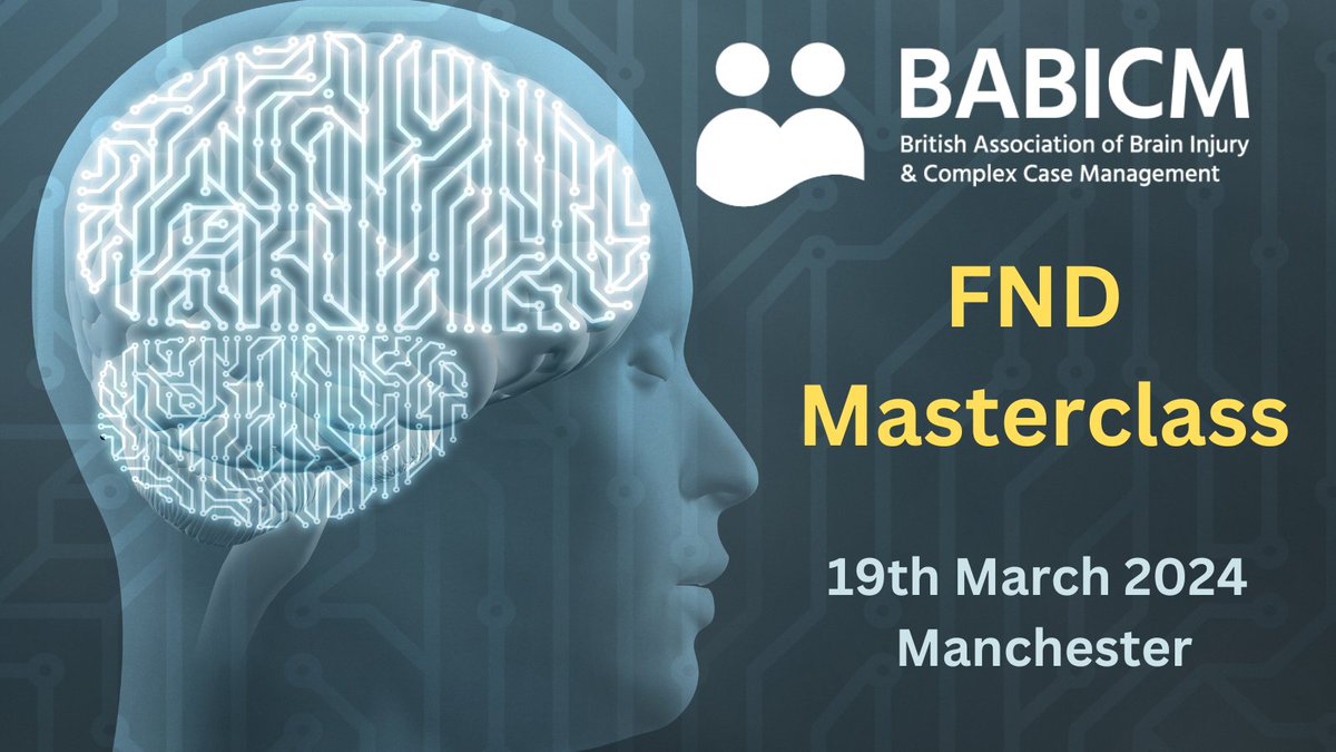 BABICMorg's tweet photo. SAVE THE DATE - Learn from experts on functional neurological disorder in this one-day masterclass. Watch this space for more information coming soon. https://t.co/0nnRVEmtrI https://t.co/pqoJHVqe2C