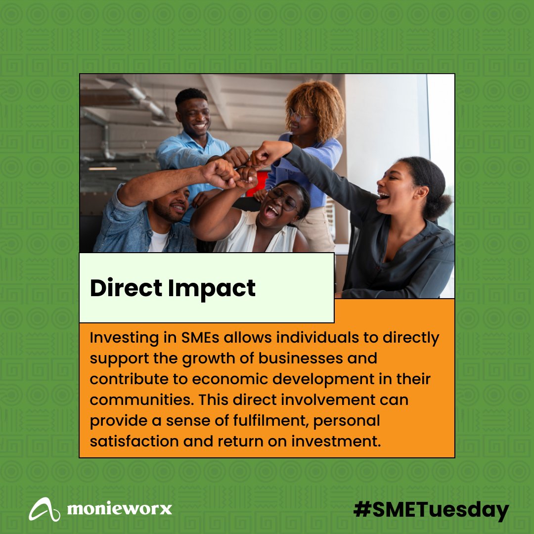 This week's SME Tuesdays as we take a look at some vital reasons why investing in small businesses is not just a choice but a key to unlocking limitless potential for growth in the economy. 💼💡🚀

#monieworx
#peopleinvestinginpeople
#SMETuesdays
#InvestInGrowth