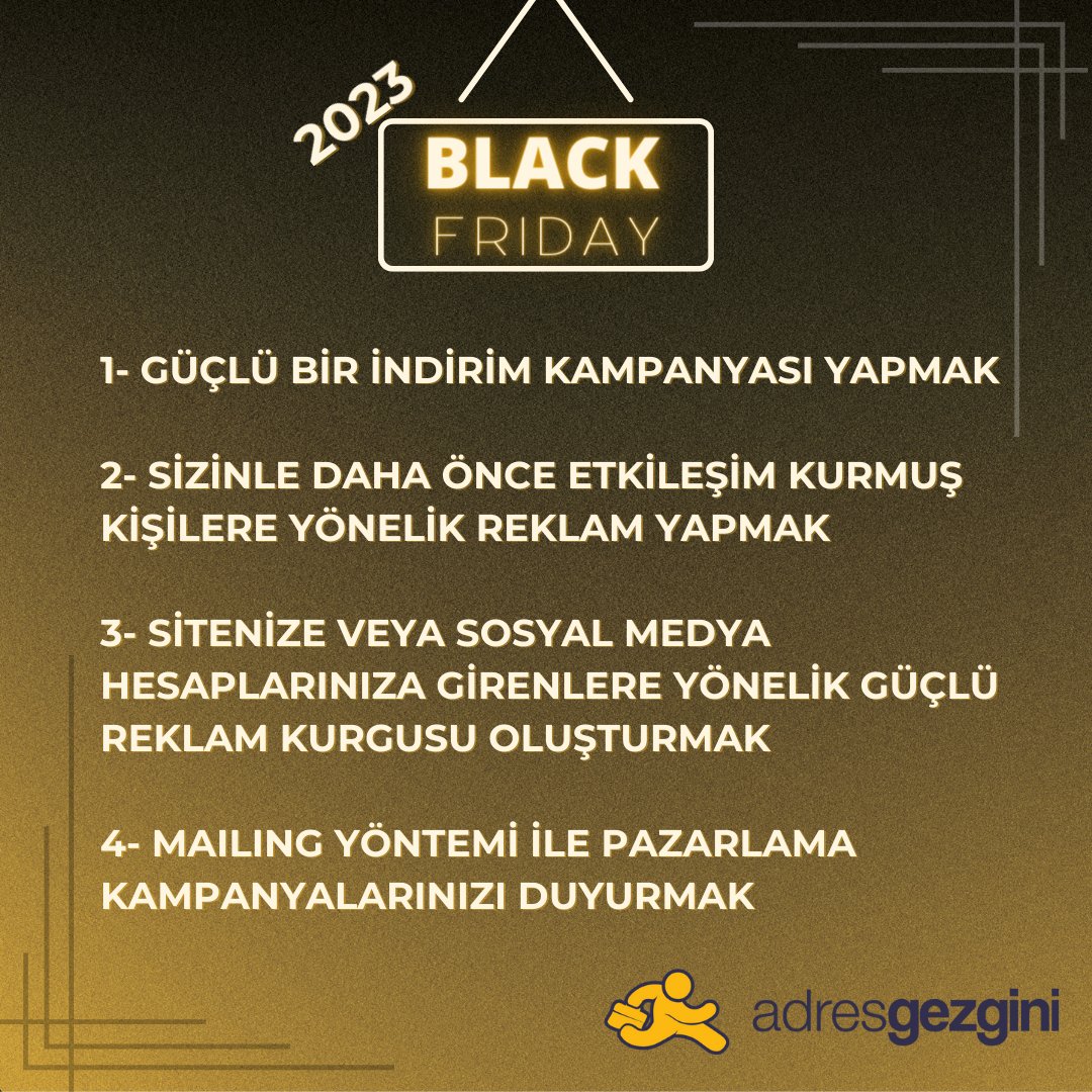 Ticari işletmeler bu gönderi en çok sizin işinize yarayacak💸Kasım ayının son cumasında olan Black Friday indirimleri öncesinde, yapmanız gereken bir kaç ipucu bırakıyoruz, hala geç kalmış sayılmazsınız🛒🛍️💰👛