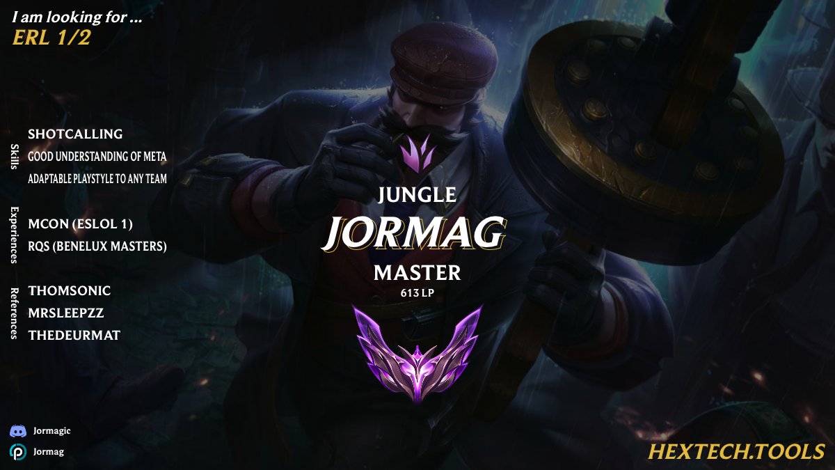 after a disappointing yet really learnfull journey at <a href="/RQSesports/">RQS</a> , i'm yet again a free agent and i'm looking for a new home. vods upon request.