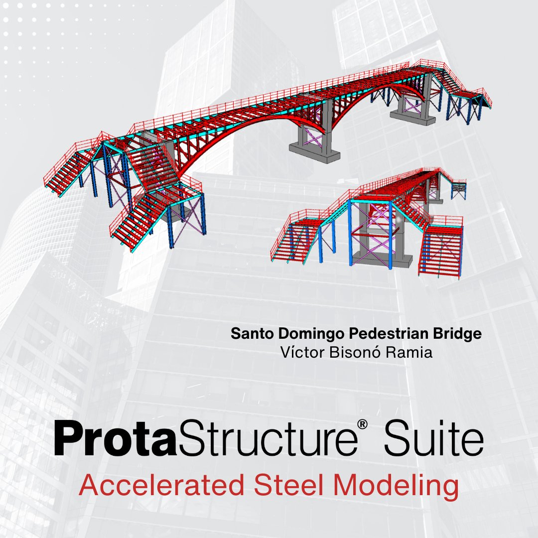 ProtaSoftware's tweet image. 🌉 Transforming Bridge Design: Victor Bisono Ramia's Dominican Republic project showcases the prowess of #ProtaStructure Suite in #steel modeling. #EngineeringInnovation