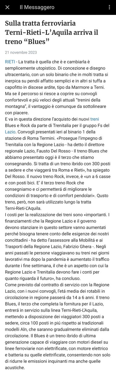 CinqueInt's tweet photo. Indietro tutta sulla #transizioneenergetica: via il finanziamento @Sisma2016 per treni a #idrogeno sulla Terni-Sulmona, usato per ritocchi a qualche stazioncina. Tornano i treni diesel. Ecco @ilmessaggeroit 
Tempismo perfetto per far scappare gli investitori durante la @EUH2Week https://t.co/TZmTNtEi9t