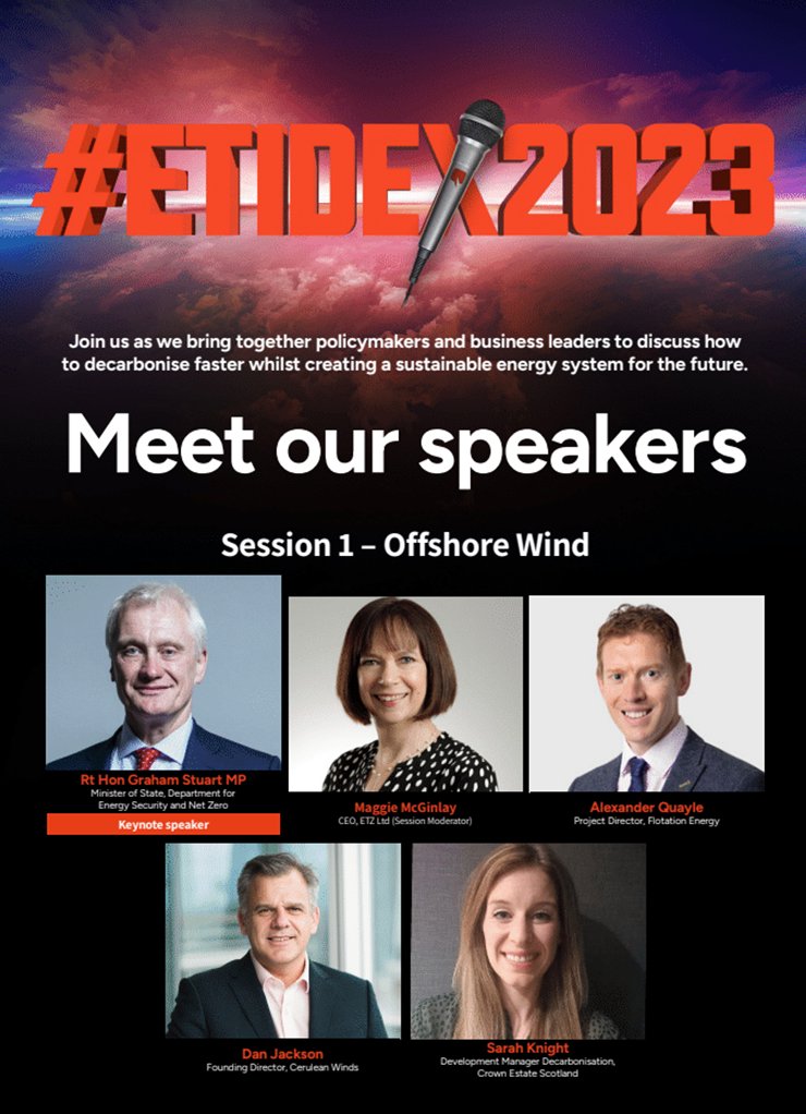 Our Chief Executive, Maggie McGinlay, will be moderating the offshore wind session at the Energy Transition Idea Exchange (ETIDEX) 2023, presented by @EnergyVoiceNews in association with @thebankscot on Wednesday, the 29th of November.