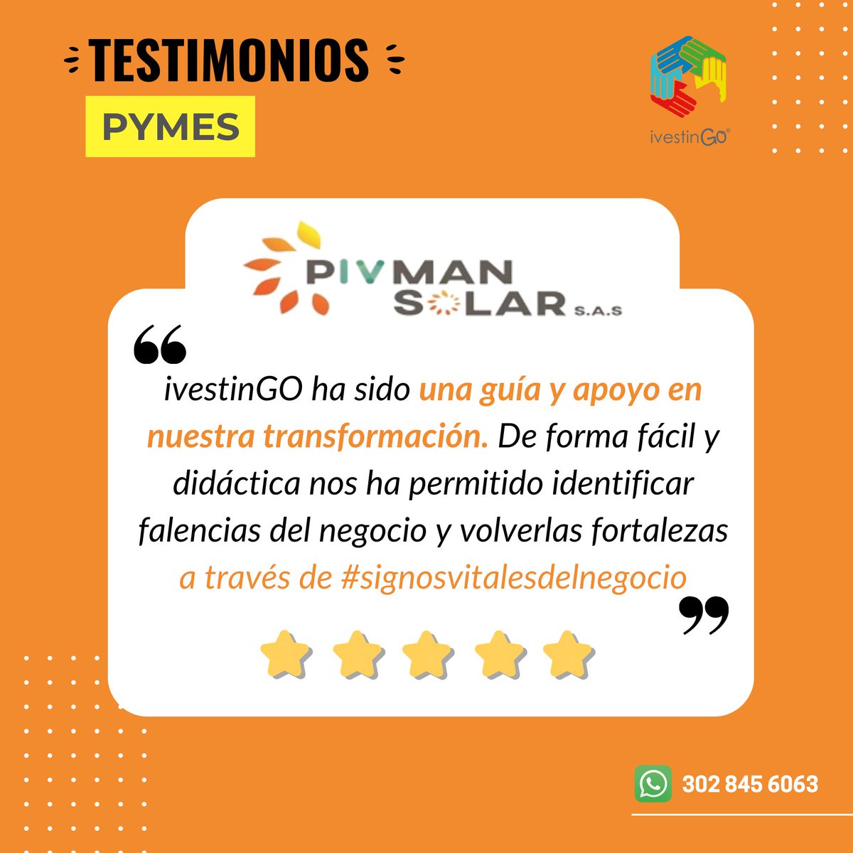 RaguaCarlos's tweet photo. PIVMAN Solar SAS, una marca con +1 año en energías renovables, y reconocida por sus clientes por su calidad en la instalación fotovoltaica, calificó así nuestro acompañamiento
 
Quieres transformar tu negocio en Empresa, dale clic a continuación: https://t.co/lILuHuQHUU https://t.co/0DLo3rZ75Z