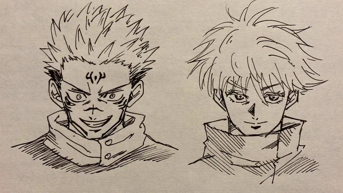 呪術廻戦、この2人(顔くらい)しか描けないんだけど似てる? 