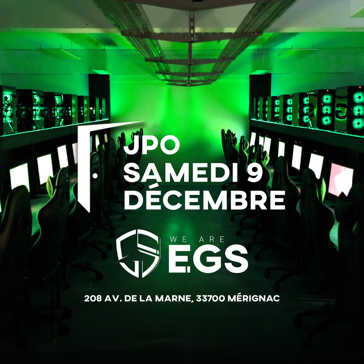 Samedi 9 Décembre, on ouvre nos portes pour
👀Une visite du campus
💬Des moments d'information
👑Le tournoi King du Bahut Winter Édition

Inscriptions : urlz.fr/oz8v
Trop hâte de vous y retrouver !
#JPO #PortesOuvertes #postbac #WeAreEGS #Mérignac