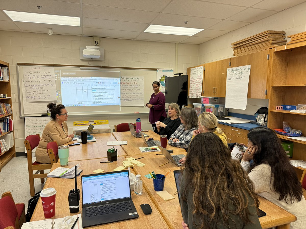 Our @CoatesES all-star ESOL team digging in to determine ways to embed PD opportunities for staff to support our SIIP strategies. Thanks Caitlyn for supporting our team discussion! @FCPS_OSS @FCPSR5