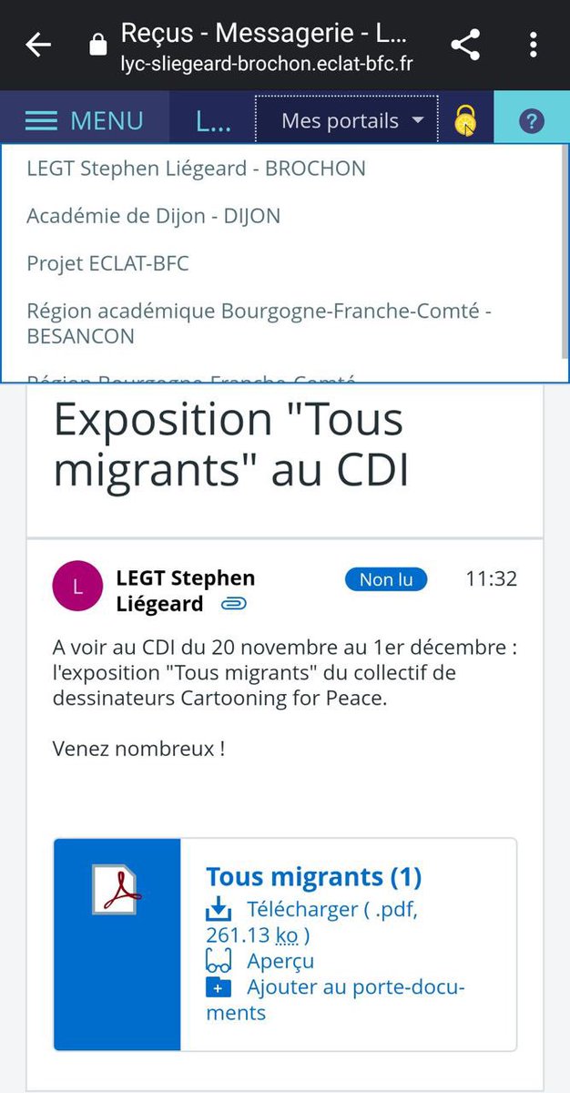 🟡 Alors que nos enfants subissent chaque jour les ravages de l’immigration, le lycée Stephen Liégeard de Brochon (21) organise une exposition pro-migrants dans son CDI.

Témoignez, vous aussi, de l’endoctrinement à l’école : parents-vigilants.fr/temoignages