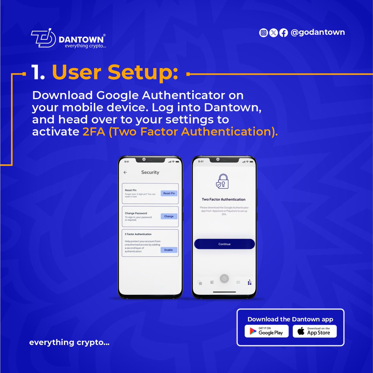 In our ongoing commitment to providing a secure platform, we are thrilled  to announce the integration of Google Authenticator as the second layer of  authentication for crypto transactions. Now, on the Dantown