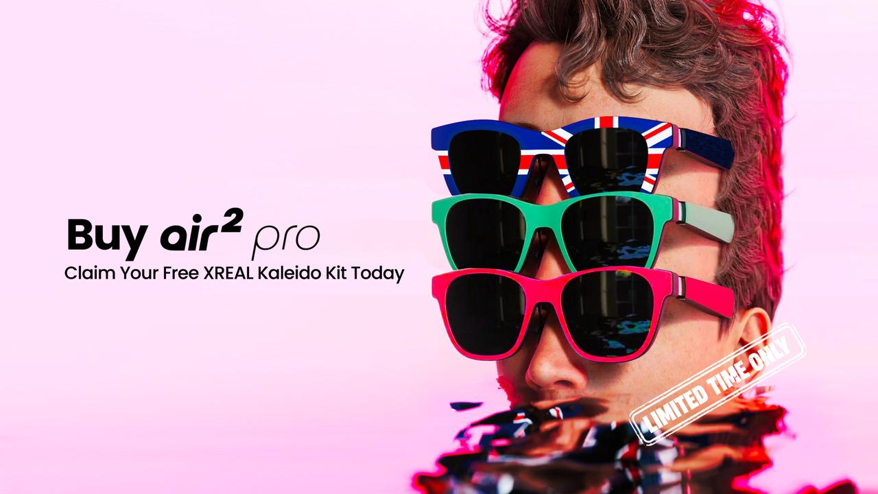 XREAL 👓 on X: Black Friday for Air 2 Pro! Treat yourself to a taste of  the future & express yourself Order XREAL Air 2 Pro glasses & get free  Kaleido Stickers