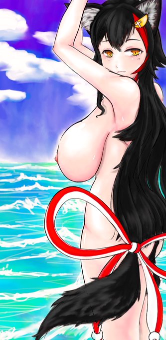 背中からmioぱい 