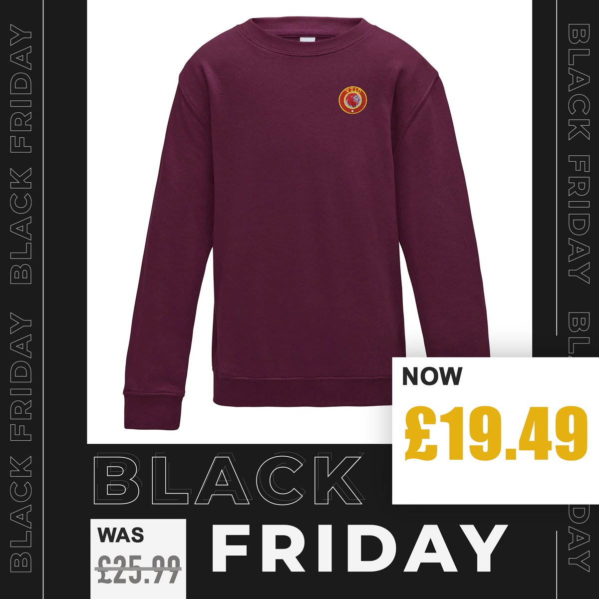 🚨 NEW WEEK, NEW BLACK FRIDAY DEALS 🚨 Get 25% off our smartly embroidered kids sweatshirts 🔥 Multiple colours ✅ Sizes range from ages 3-13 ✅ Shop now 👉 villatillidie.com/sale #AVFC