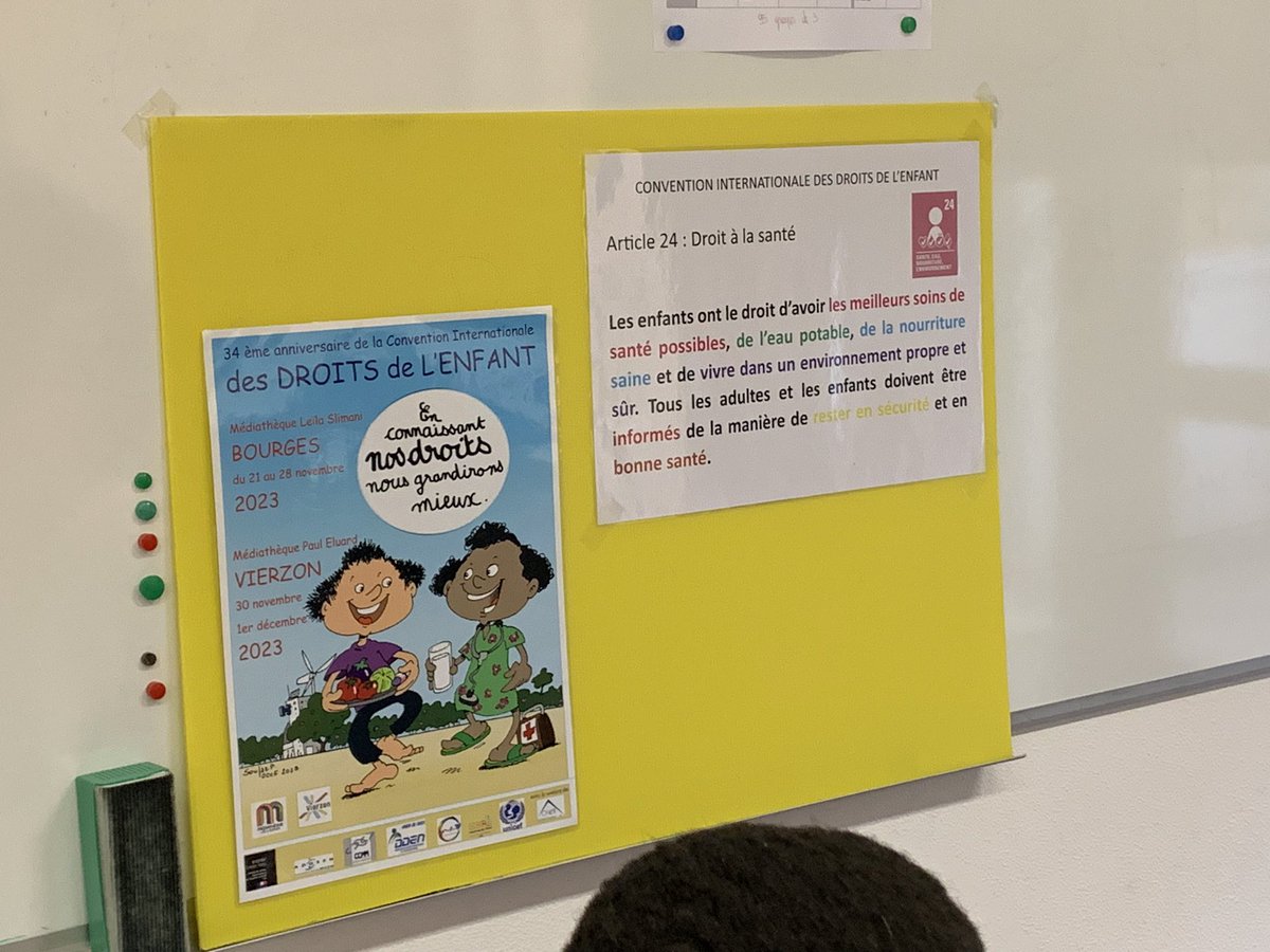 ema96371910's tweet photo. Semaine droits de l’enfant organisée par les associations partenaires de l’école et la DSDEN 18. 250 élèves concernés pour découvrir le droit à la santé et être acteur de ce droit. 🙏bénévoles et médiathèques de Bourges et Vierzon qui accueillent le projet. @dsden18 @OcceCher https://t.co/oxO9aW5cc3