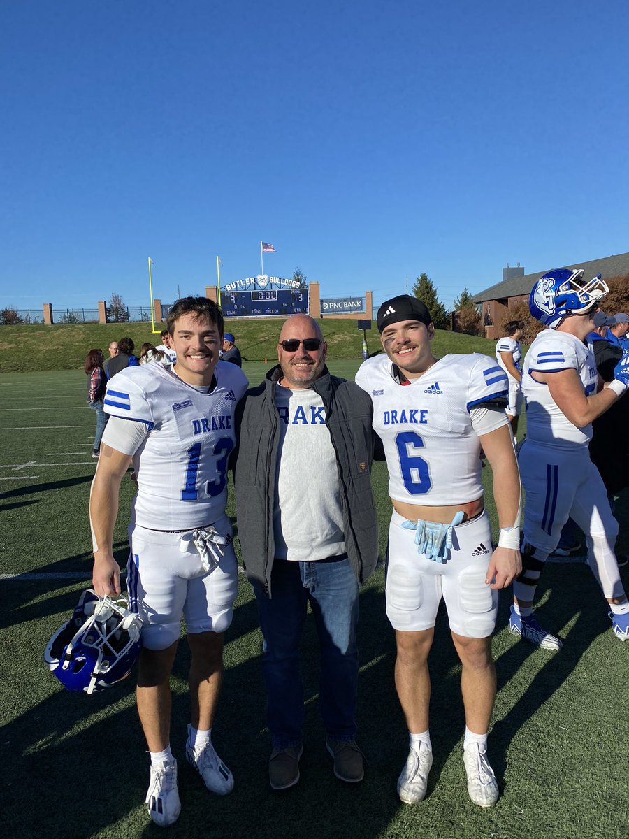 MorganRadocha's tweet photo. Congrats boys! Congrats as well to @TreyRadocha @TylerRadocha for helping lead Drake to their first ever FCS playoff birth. And congrats to @SkoglundAustin and Austin Peay for making FCS playoffs. https://t.co/KqqU2iDDJh