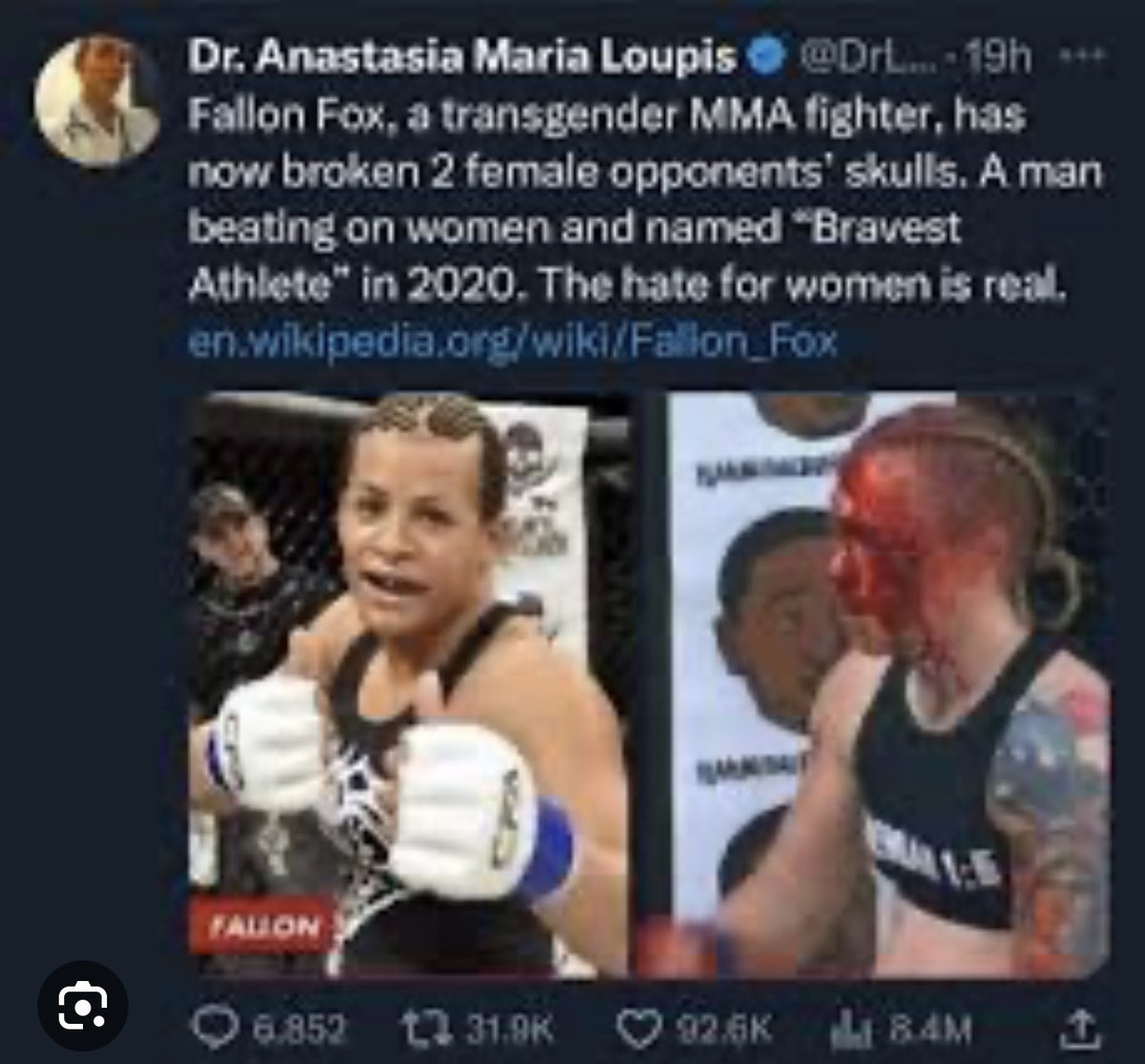 This is truly insane &amp; being done in the name of inclusion! This trans identifying male &amp; ex marine even said they enjoyed beating these women up! Males punch 160% harder than females of equal weight! And females also have a less dense bone structure! Madness..