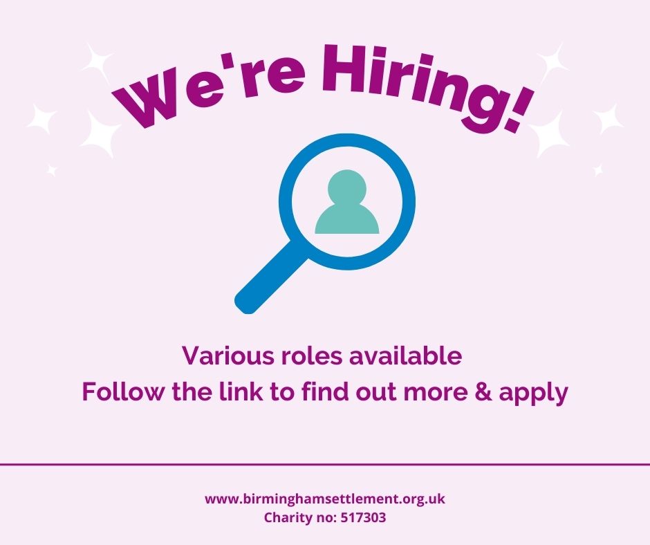 📣WE ARE RECRUITING! 1. Centre Manager - 610 Centre 2. Community Action Worker - Nature & Wellbeing 3. Income & Communications Officer 🕛Apply by 12 noon, 6th December 2023 🖱️Click the link to learn more and apply birminghamsettlement.org.uk/vacancies/ #recruiting #vacancies #birmingham