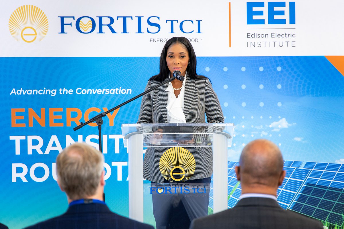 Forbesruth's tweet photo. FortisTCI welcomed Edison Electric Institute to TCI on Nov. 9, for an Energy Transition Roundtable, a continuation of our stakeholder conversations on renewable energy integration. Thanks to Dr. Lawrence Jones, Senior VP of Int’l Programs at EEI for making the event happen. https://t.co/J4425eRnwr