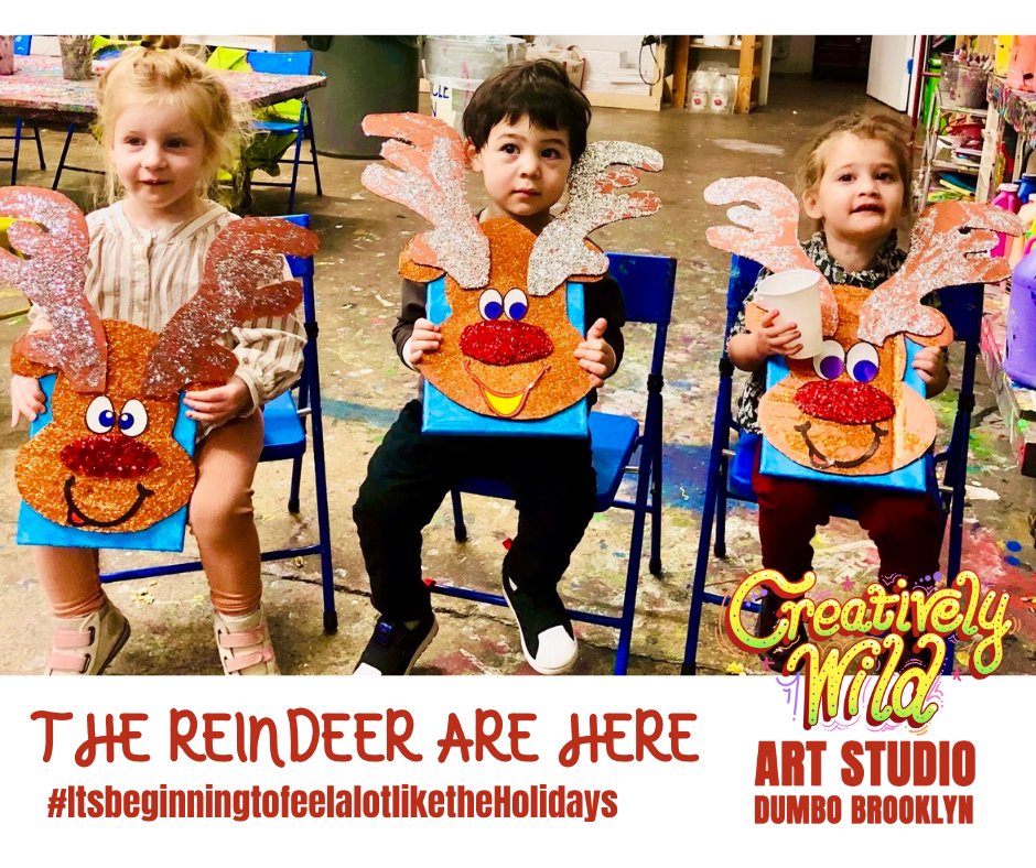 Toddler Reindeer in the house!
#HolidayArt #Toddlers #BrooklynToddlers
creativelywildartstudio.com/toddlerartclass

#CreativelyWild #ToddlerARTClasses #ToddlerCreativity #DUMBOToddlers #DUMBOBrooklyn #ArtStudioLife