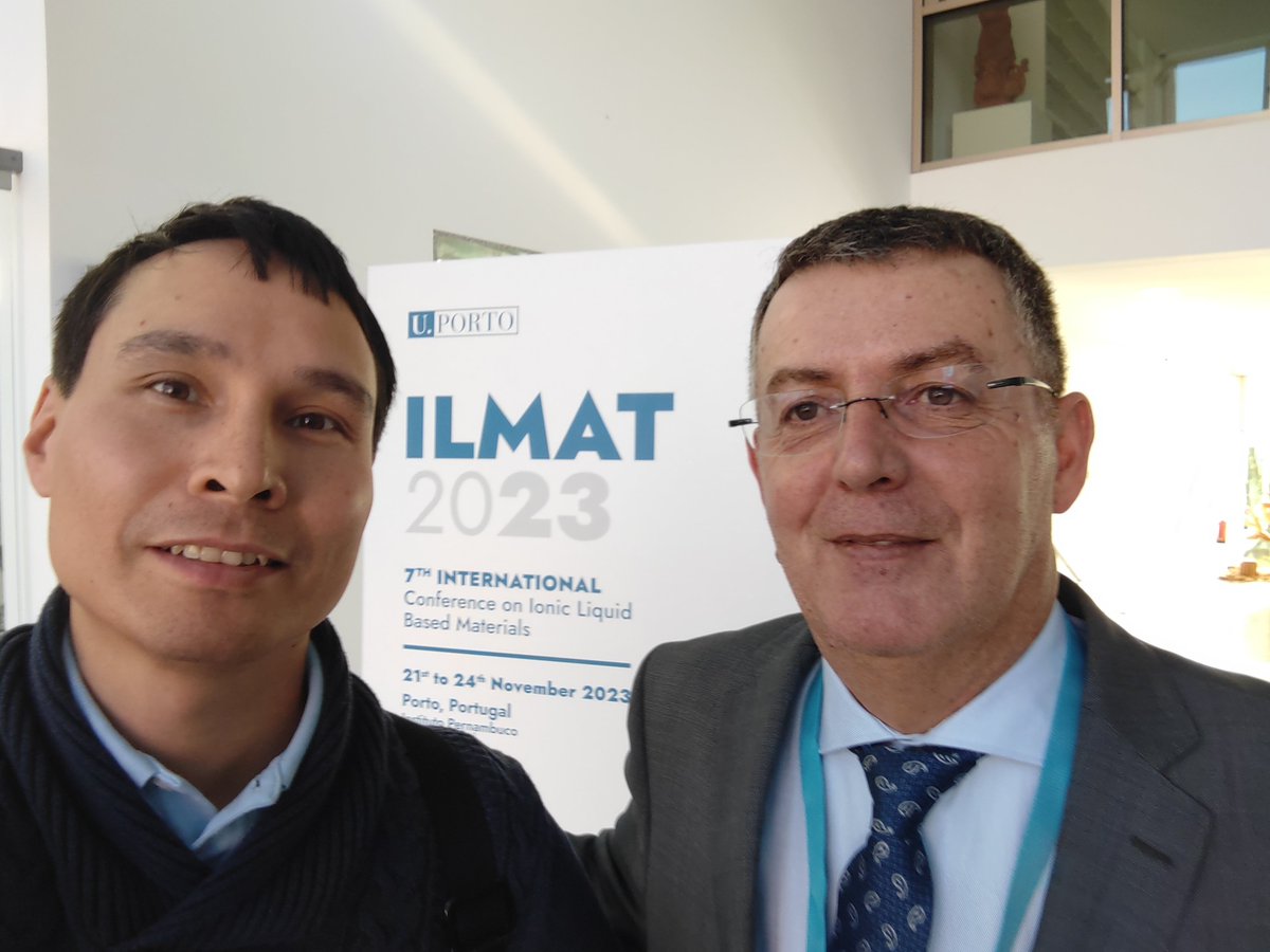 doublelayerist's tweet photo. Meeting the main organizer of ILMAT 2023 at the entrance -  Luís M. N. B. F. Santos - the conference starts with warm greetings! https://t.co/MXim3MzfO5