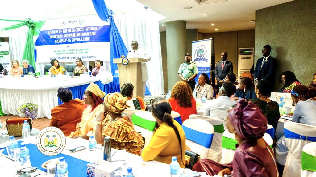 bio_engage's tweet photo. His Excellency @PresidentBio  inaugurates NeWMaP, a transformative initiative empowering women in political leadership. Kudos to fostering inclusivity and strengthening alliances for a more representative future! #SierraLeone #WomenInPolitics" https://t.co/1xgTOxwf87