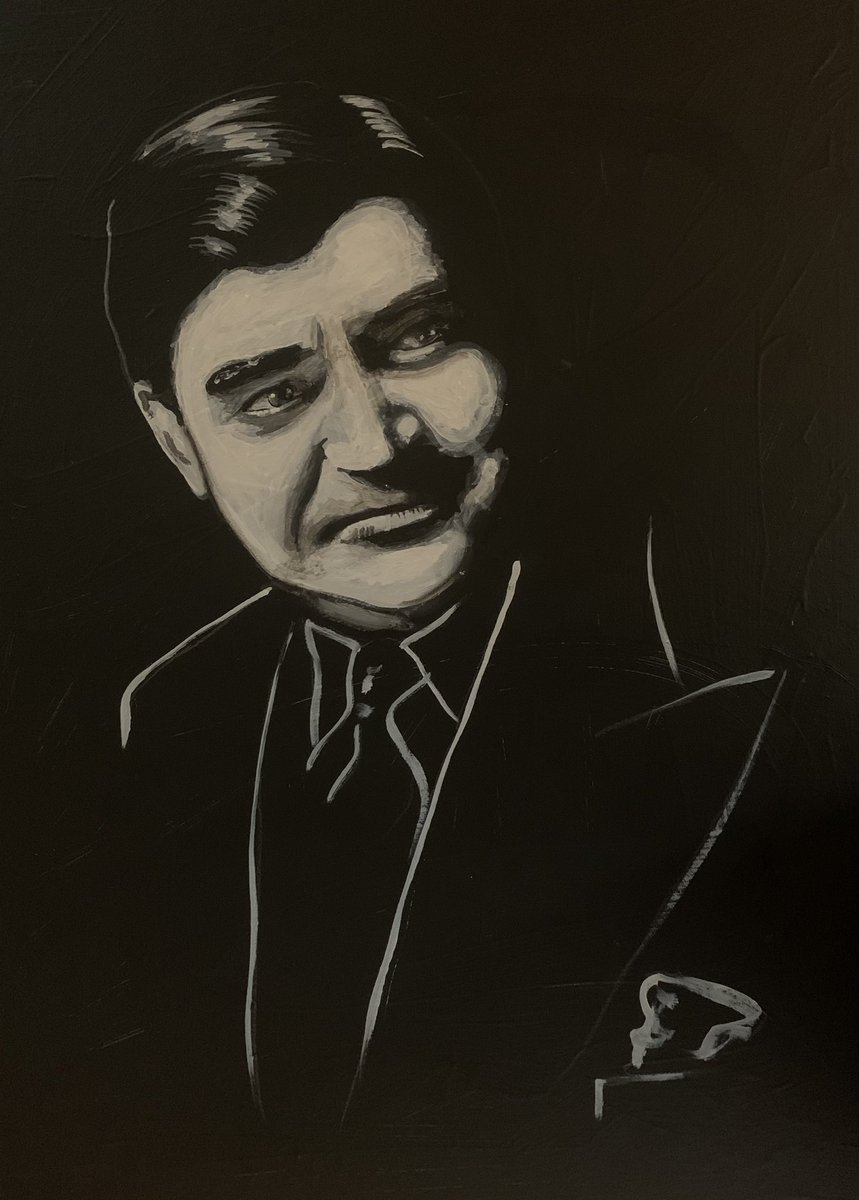 Some mornings you just wake up and feel you should paint Nye Bevan. 

If you don’t know who he is you should be ashamed. You might have been born on a kitchen table with no midwife without him. #NHS #nyebevan