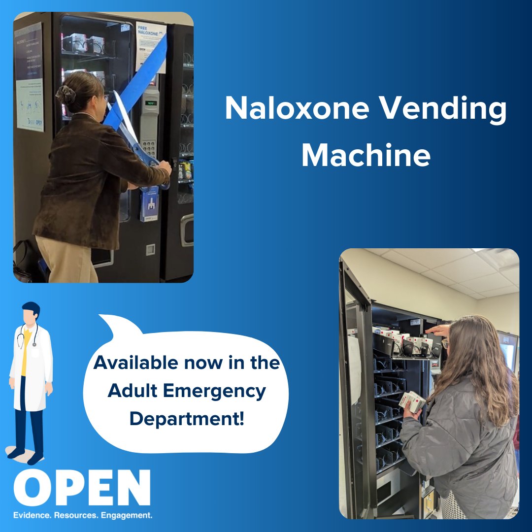 OPEN and Michigan Medicine have successfully launched a new Naloxone Vending Machine in the Adult Emergency Department waiting room. This vending machine is free to the public and gets naloxone in the hands of community members. Learn more here: michigan-open.org/naloxone-vendi…