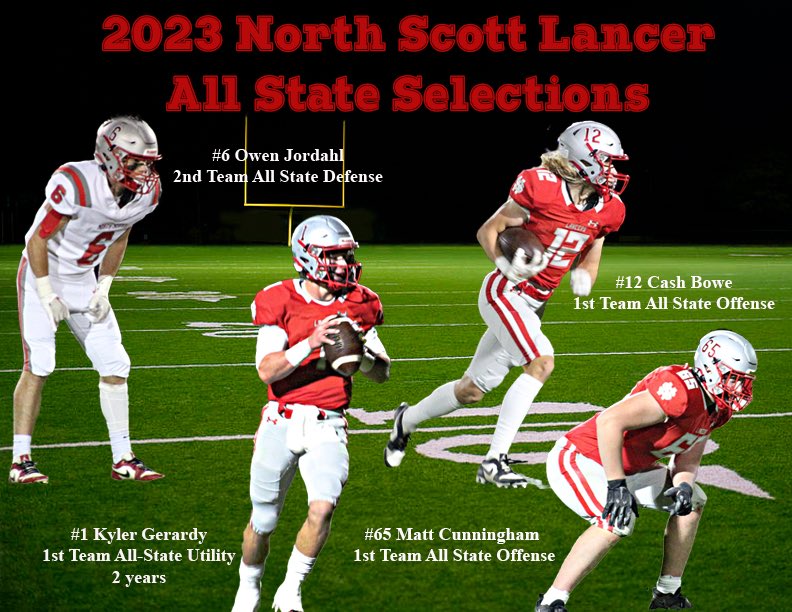 Coach Tippet (@lancer_fb) on Twitter photo Congrats to <a href="/owenjordahl4/">Owen Jordahl</a> <a href="/GerardyKyler/">kyler gerardy</a> <a href="/Cashbowe/">Cash</a> & Matt Cunningham for earning All-State! Back 2 Back years for <a href="/GerardyKyler/">kyler gerardy</a> for 1st team!! #EarnedNotGiven Congrats to <a href="/owenjordahl4/">Owen Jordahl</a> <a href="/GerardyKyler/">kyler gerardy</a> <a href="/Cashbowe/">Cash</a> & Matt Cunningham for earning All-State! Back 2 Back years for <a href="/GerardyKyler/">kyler gerardy</a> for 1st team!! #EarnedNotGiven