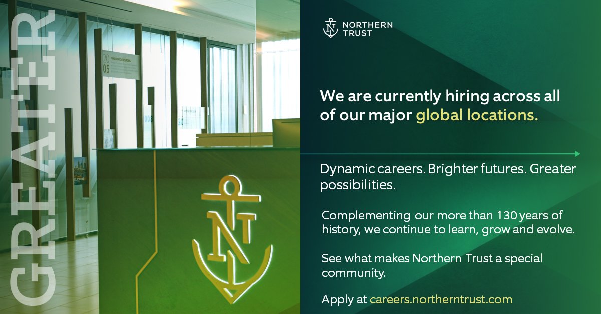 It's hard to believe there are only 6 weeks left of 2023! But we're not winding down recruitment...

From Chicago and Tempe to Pune and Melbourne, with Limerick and London in between, we have roles ready to be discovered.

See our opportunities here ntrs.wd1.myworkdayjobs.com/en-US/northern…