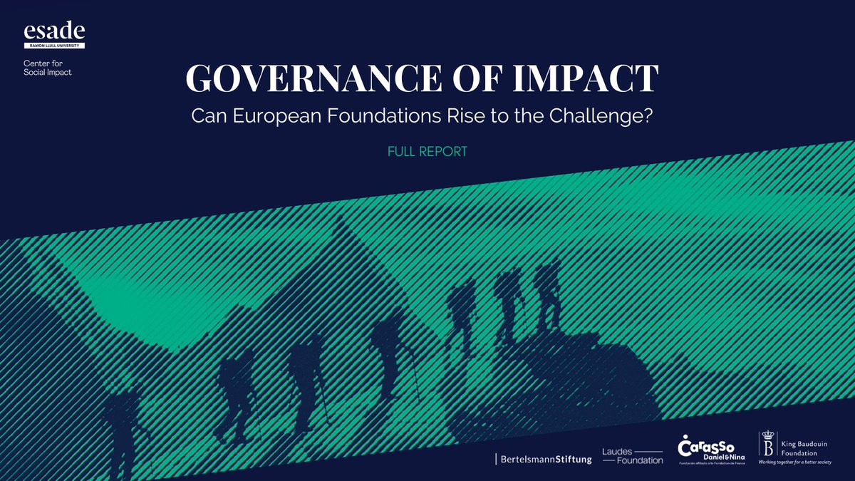 ⛰️ Elevate your impact! Our latest report, 'Governance of Impact - Can European Foundations Rise to the Challenge?' is now live on our website. 💡 Explore insights and actionable frameworks for transformative change.

🔗Dive into the report: esade.edu/faculty-resear…