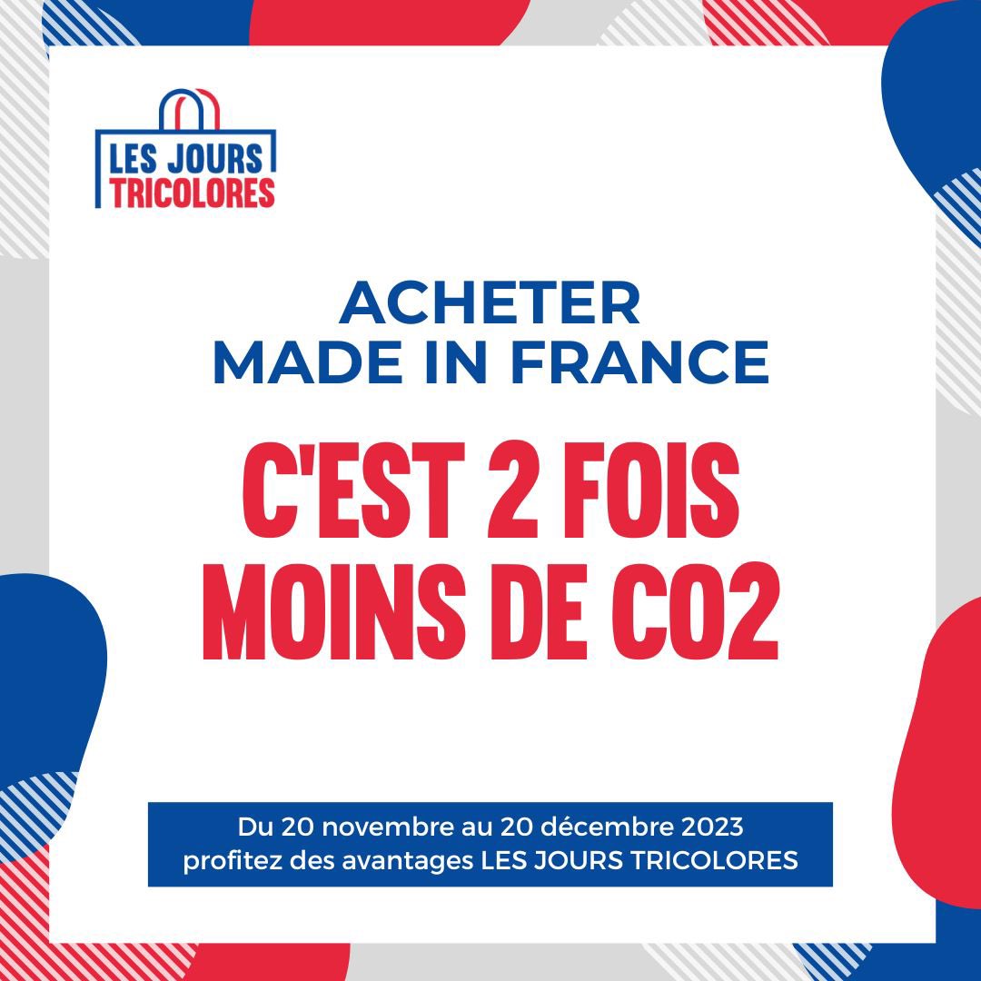 marquesdefrance's tweet photo. Les produits made in France ne traversent pas la planète et usent en grande partie, pour leur production de l’électricité française, la moins carbonée du monde.

Du 20 novembre au 20 décembre, découvrez #LesJoursTricolores.

Plus d’infos sur https://t.co/ld2BEg4AaY https://t.co/kGeQOt8rC7