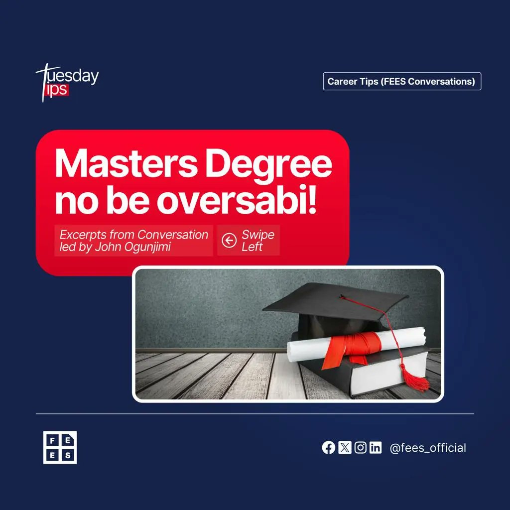 fees_official's tweet photo. We had quite an informative session with @JohnOgunjimi at the last #feesconversations on the relevance of a second degree to young professionals.
Would you consider it for any of theses reasons?
If you have, or currently on that path, which of the reasons resonates with you?π https://t.co/4VSgMdSDf0