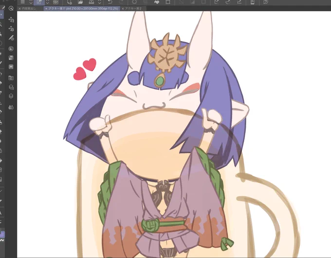 冬コミのグッズ絵描いてるけどめちゃ可愛くなりそうなよかーん(●'ω`●)完成がたのしみなり 
