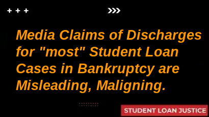 StudentLoanJus1's tweet photo. Don't be fooled by all the misleading headlines coming out right now about bankruptcy and #studentloans. 

It is misinformation.  It is a campaign. 

Don't be sucked in by it.  

See the article below.