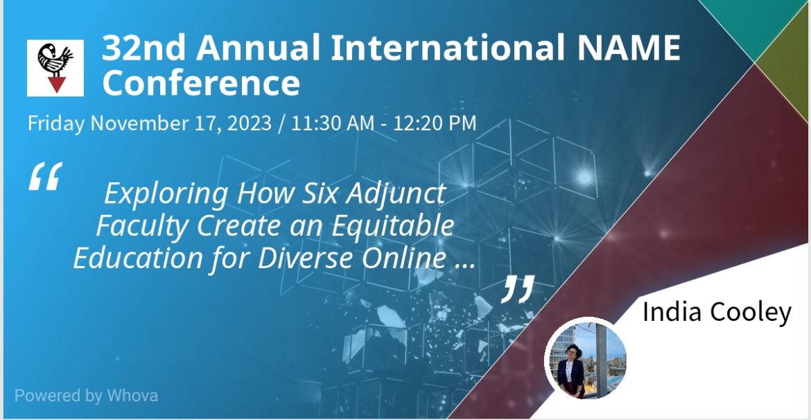 becoming_drdia's tweet image. Last week I presented my research at the National Association for Multicultural Education!

My research builds on @tlstrayhorn's work as I seek to understand how online learners can feel a sense of belonging with their university

#daydreamingwithdia #doctorateloading #teenparent
