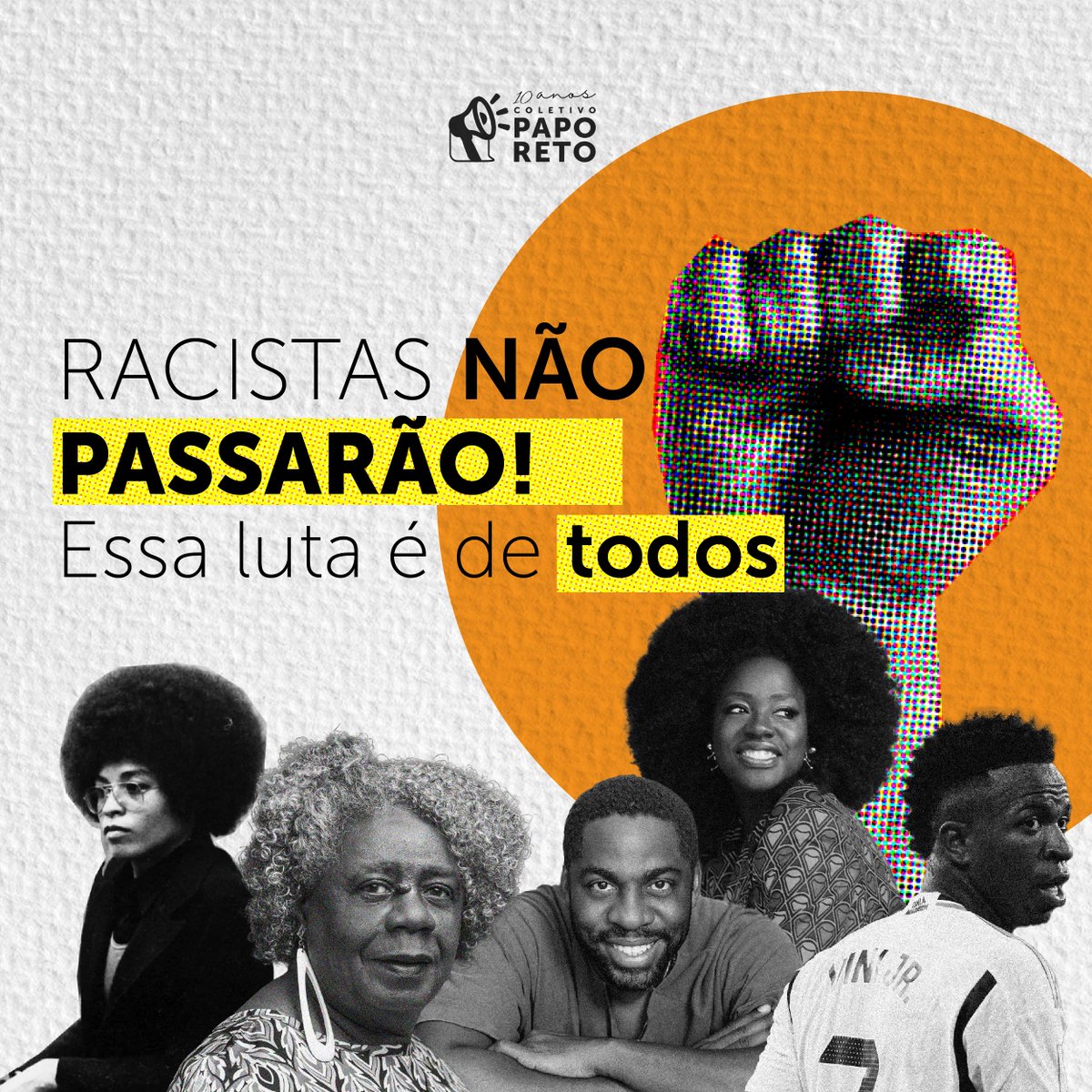 paporetoinst's tweet photo. Estamos na luta👊🏿
Em conjunto com os nossos pares @vinijr @olazaroramos @violadavis @raullsantiago e muitos outros, quebrando as barreiras do preconceito e construindo pontes de compreensão através da educação para um mundo mais justo e igualitário. https://t.co/byy2uFxJ8W