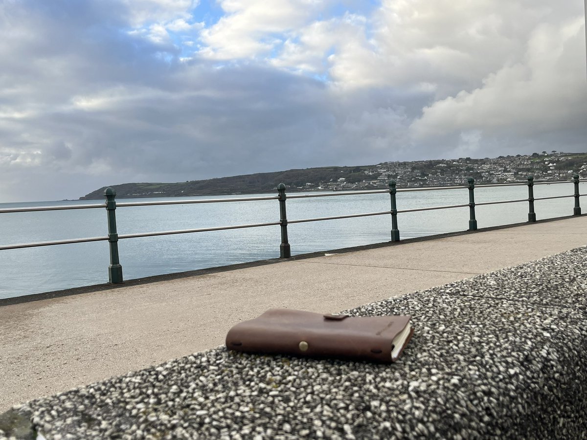 Today’s writing location. A moody Penzance and Newlyn

#writerscommunity