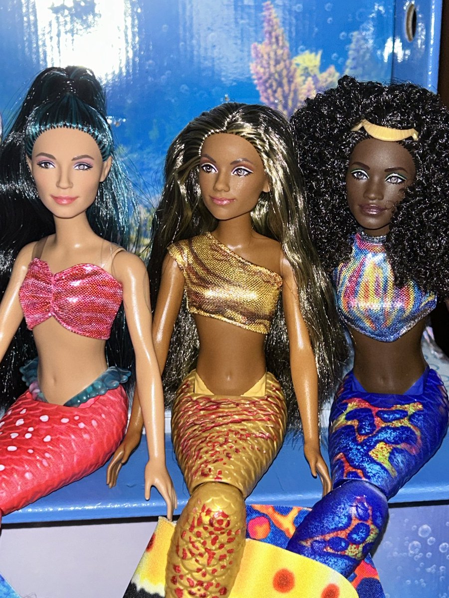 OolaFanForever's tweet photo. #TheLittleMermaid #Ariel’s sisters: #Caspia #Mala #Karina #Perla #Indira & #Tamika. I love these dolls, gorgeous face sculpts.❤️💕❤️🧜♀️ https://t.co/VD2K5XiVO0