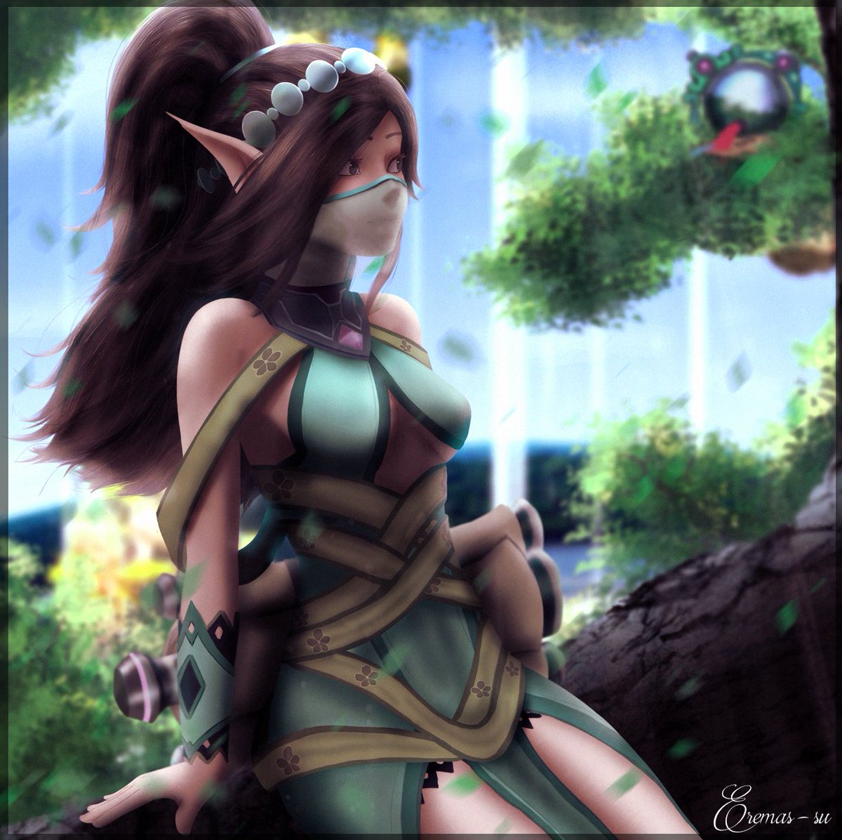 HylianGenie's tweet photo. Sirouko was just sat alone as she watched the forest.

She had nothing else to do today so taking a breather while she traveled was all she was doing. Though not much of a breather needed when you can fly...

#LoZRP #BOTWRP #SmashRP #OpenRP https://t.co/JfxoJBCm7R