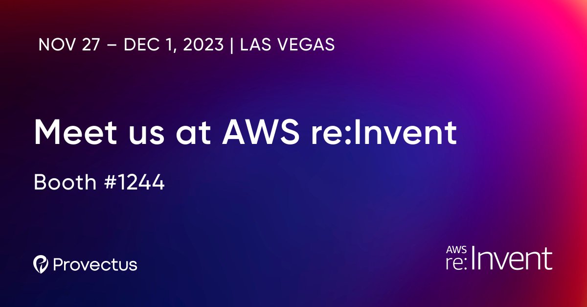 The countdown to <a href="/awscloud/">Amazon Web Services</a>'s re:Invent is on, and we can't wait to connect with you.

👋 Sop by booth #1244 in the Data Zone to see Gen AI in action

🍽 Join us for dinner at Stanton Social Prime

⛳ Practice your swing at the Gen AI Topgolf Summit

See you in Vegas!