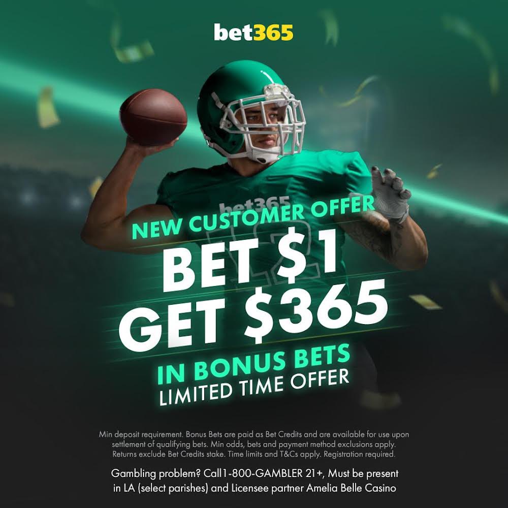 Geechi4848's tweet image. ATTENTION LOUISIANA 🚨🚨🚨

One of the most popular books around is now LIVE in your state!

bet365 have a limited time new user promo, claim it today ⬇️

- Sign up: link flashpicks.bet/bet365LA-Parla…

- Deposit $10 &amp;amp; bet $1+
- Get $365 guaranteed

LET'S GO!!