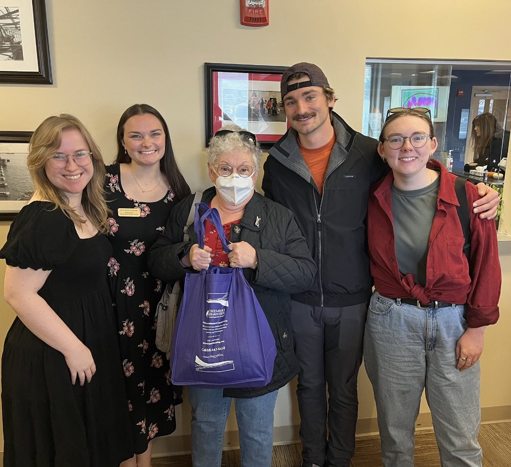 A happy morning in Annapolis as Dr. Chelsea Donahue and Shelby Gillen presented a Turkey to a happy winner! #chesapeakehearing #betterhearing