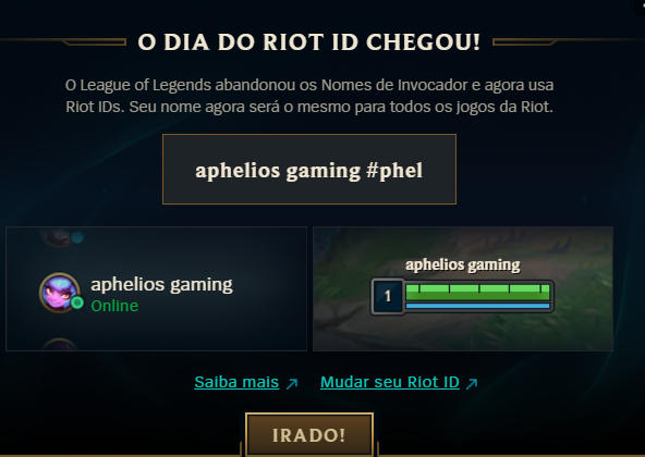 Explicando a troca de Nomes de Invocador por Riot IDs