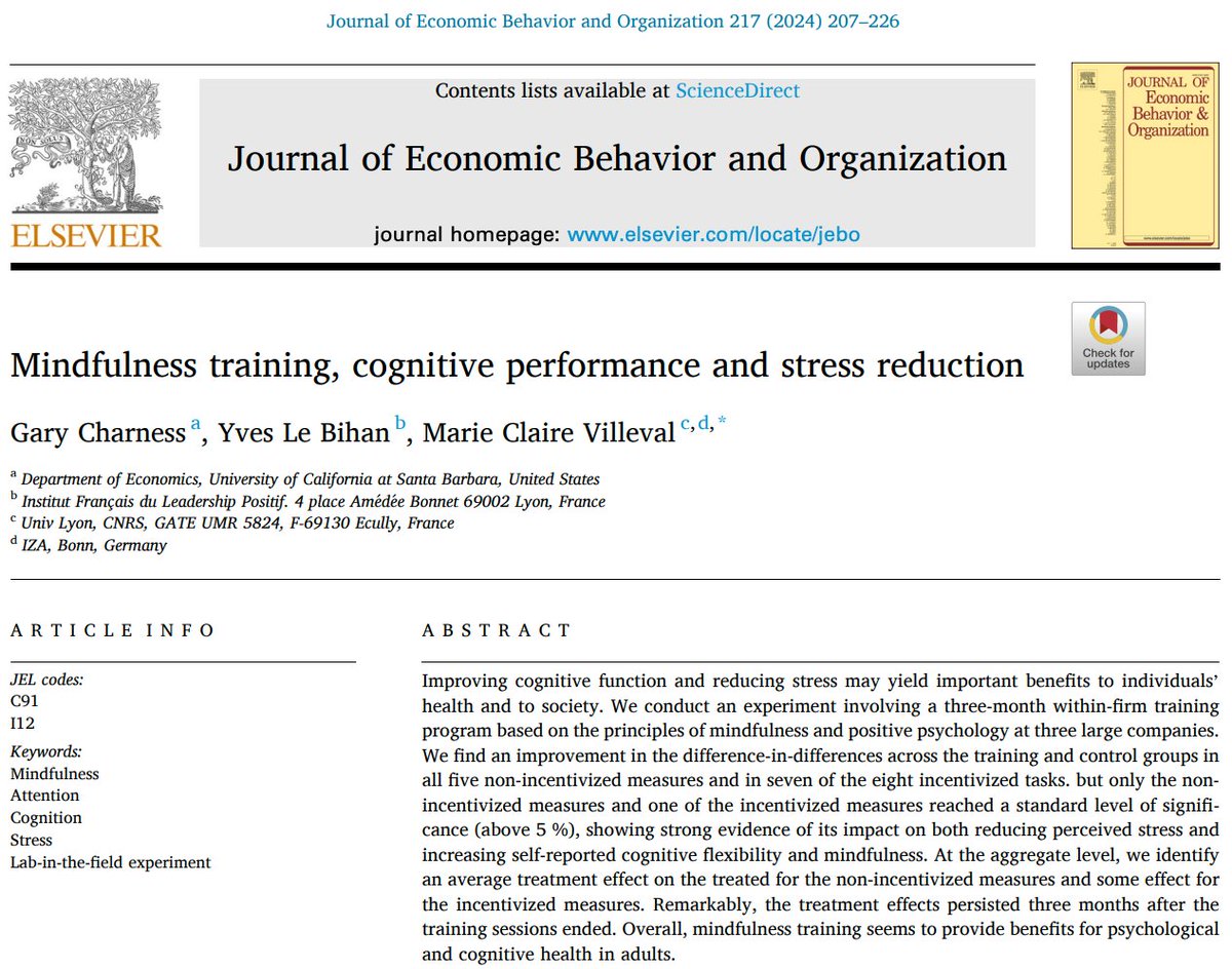 🥁🆕Can mindfulness training help reduce stress and improve cognitive performance? See our new paper:  authors.elsevier.com/sd/article/S01…