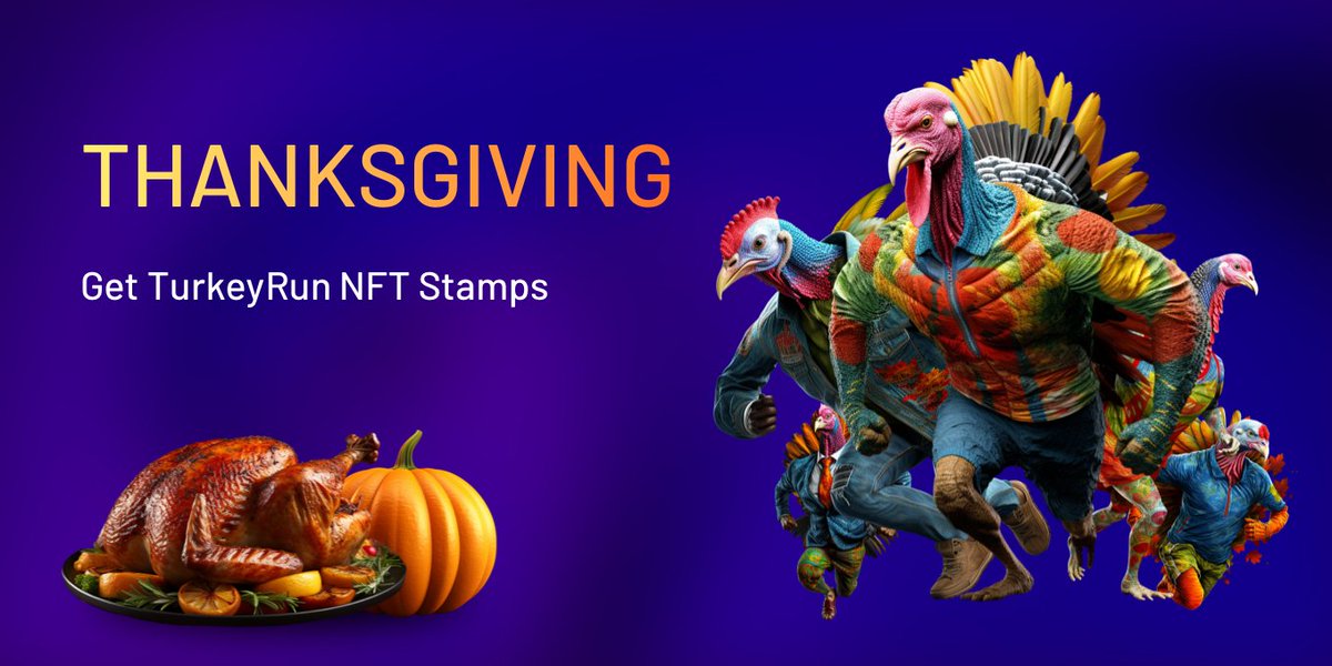#TurkeyRun Thanksgiving Day
8 escaping turkeys are minted, using different styles to represent the situations we encounter difficulties in our daily lives or work.
Feel the joy and freedom with these unique digital artworks, adding more joy to this special holiday!