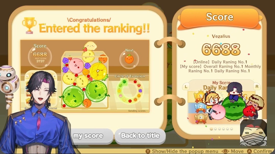 zali has a new high score in suika game with 6688 pts!! this makes